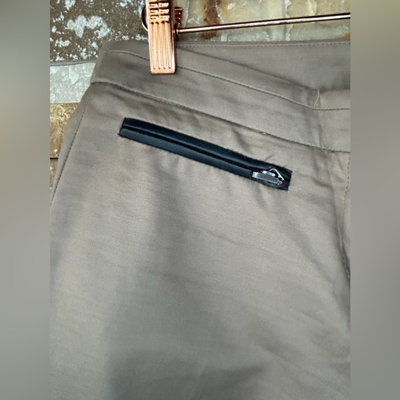 Kenar khaki slacks with faux leather pocket detail size 2 w-32 - Picture 2 of 6